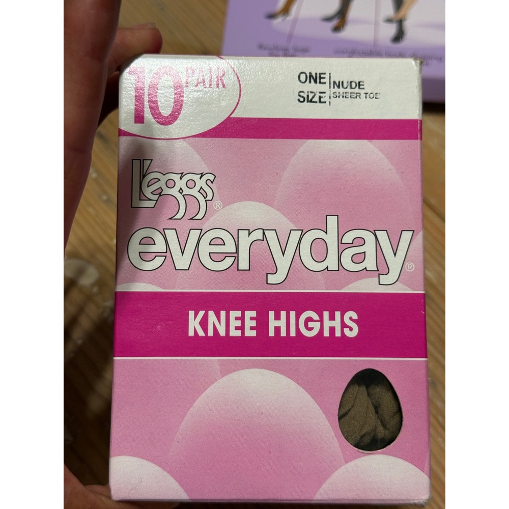 L'eggs‎ Everyday Knee Highs 4 Pair Nude Sheer Toe One Size